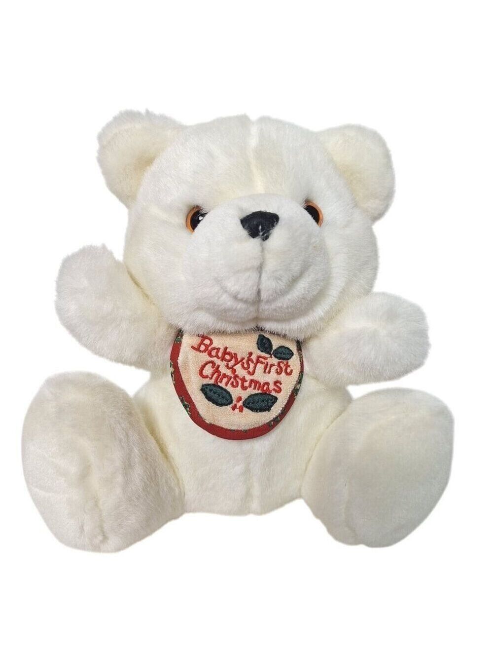 Just Friends Christmas Bear Plush 9 Inch Vintage